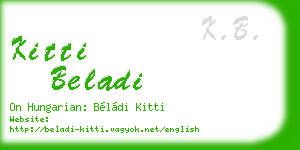 kitti beladi business card