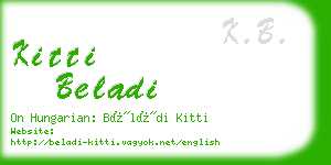 kitti beladi business card